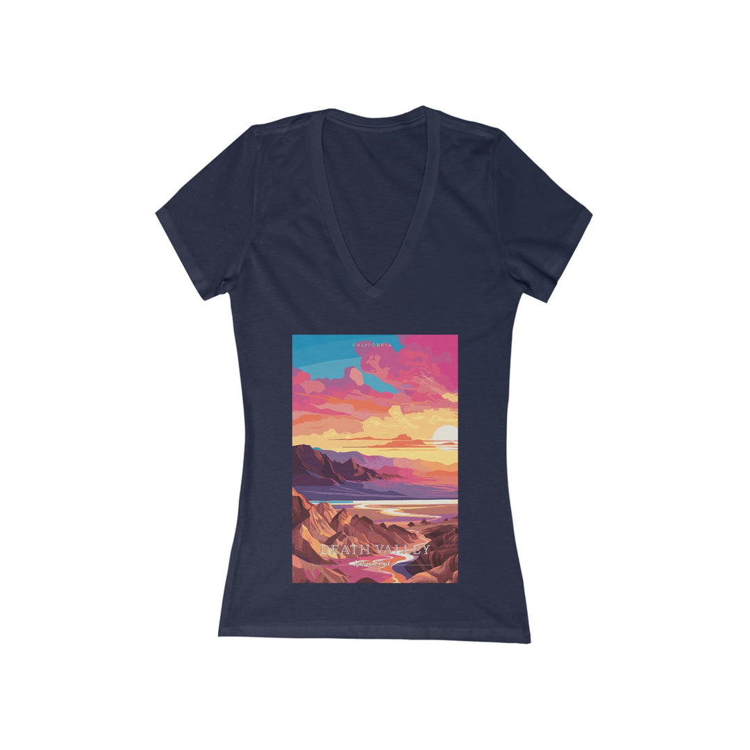 Women's Deep V - Neck T - Shirt - Death Valley National Park - My Nature Book Adventures