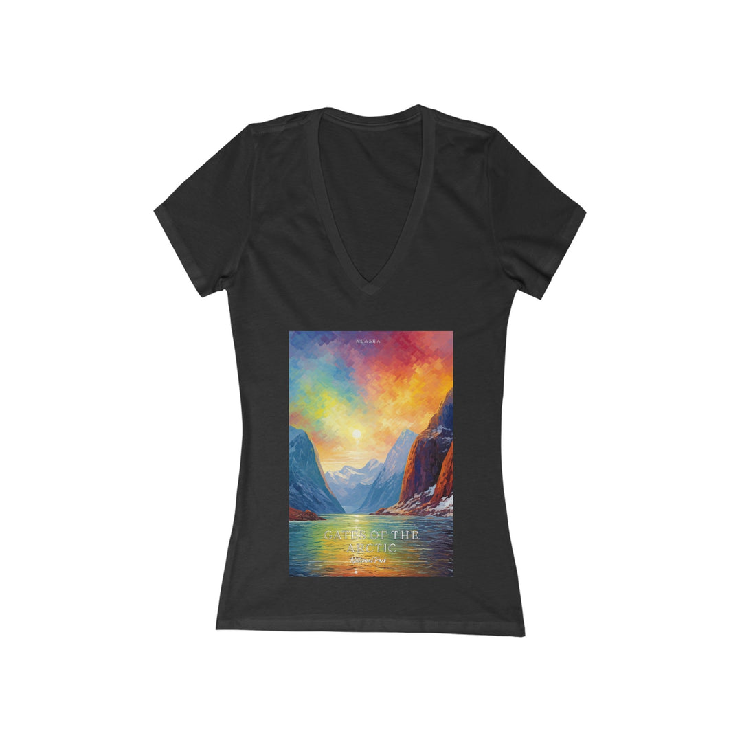 Women's Deep V - Neck T - Shirt - Gates of the Arctic National Park - My Nature Book Adventures