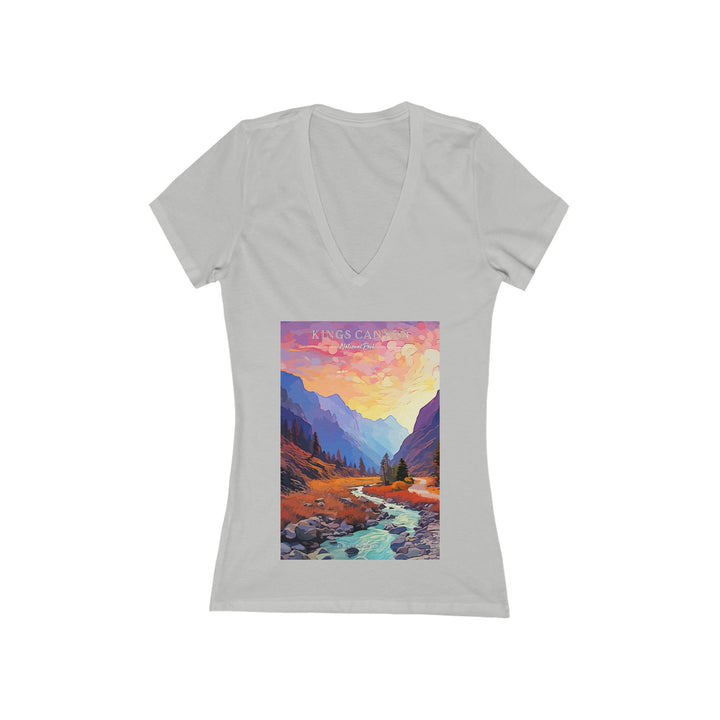 Women's Deep V - Neck T - Shirt - Kings Canyon National Park - My Nature Book Adventures