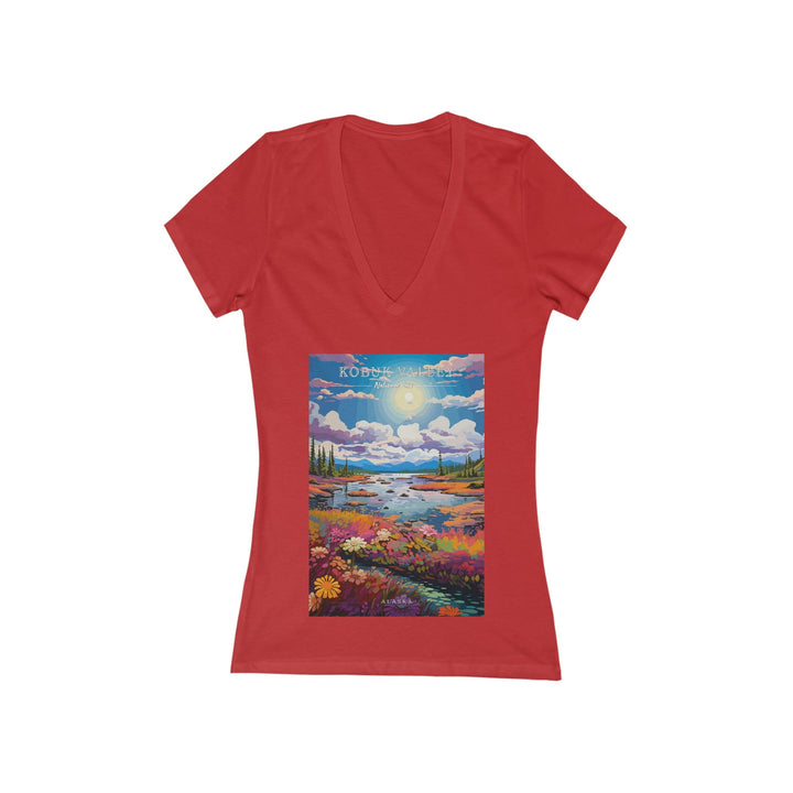 Women's Deep V - Neck T - Shirt - Kobuk Valley National Park - My Nature Book Adventures