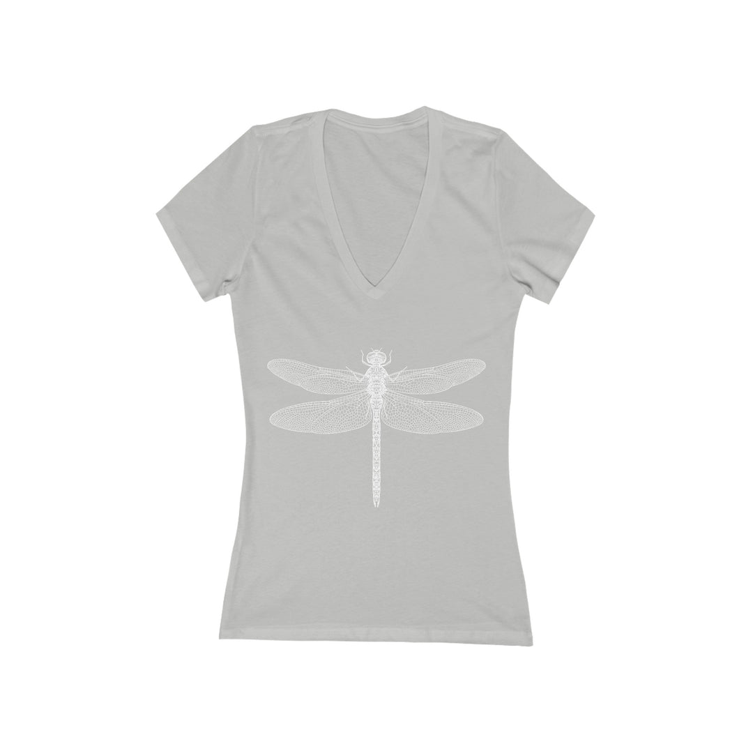 Women's Deep V - Neck T - Shirt - Nature Inspired T - Shirt - Dragonfly - My Nature Book Adventures