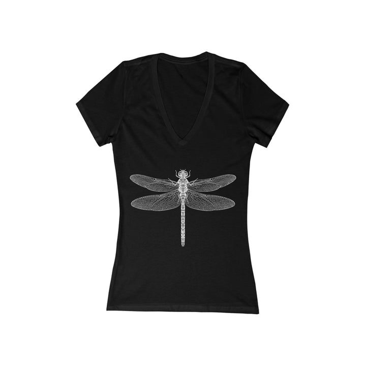 Women's Deep V - Neck T - Shirt - Nature Inspired T - Shirt - Dragonfly - My Nature Book Adventures