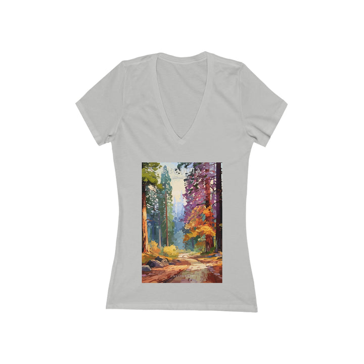 Women's Deep V - Neck T - Shirt - Sequoia National Park - My Nature Book Adventures
