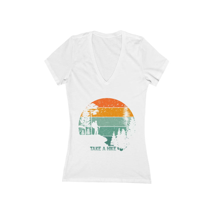Women's Deep V-Neck T-Shirt - Take a Hike - My Nature Book Adventures