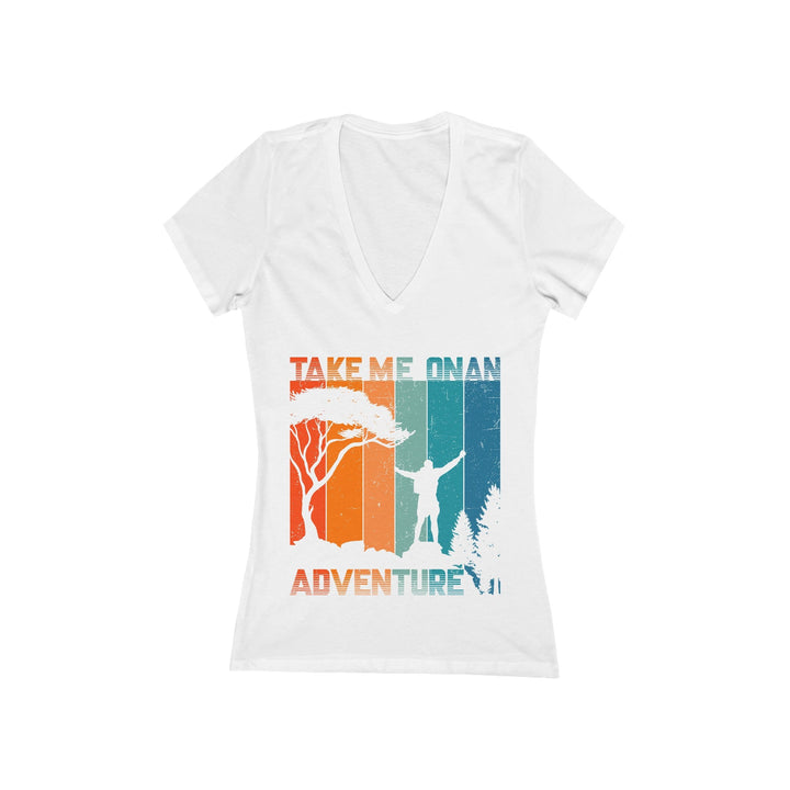 Women's Deep V-Neck T-Shirt - Take Me On An Adventure - My Nature Book Adventures