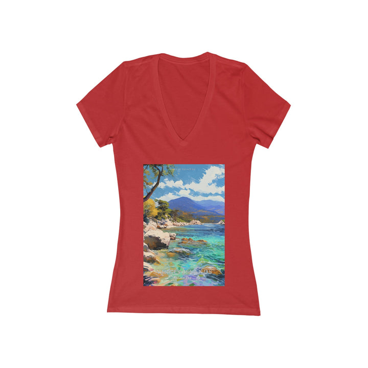 Women's Deep V - Neck T - Shirt - Virgin Islands National Park - My Nature Book Adventures