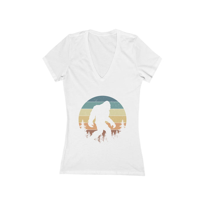 Women's Deep V-Neck T-Shirt - Yeti - My Nature Book Adventures