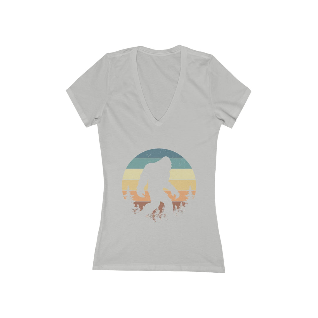 Women's Deep V-Neck T-Shirt - Yeti - My Nature Book Adventures