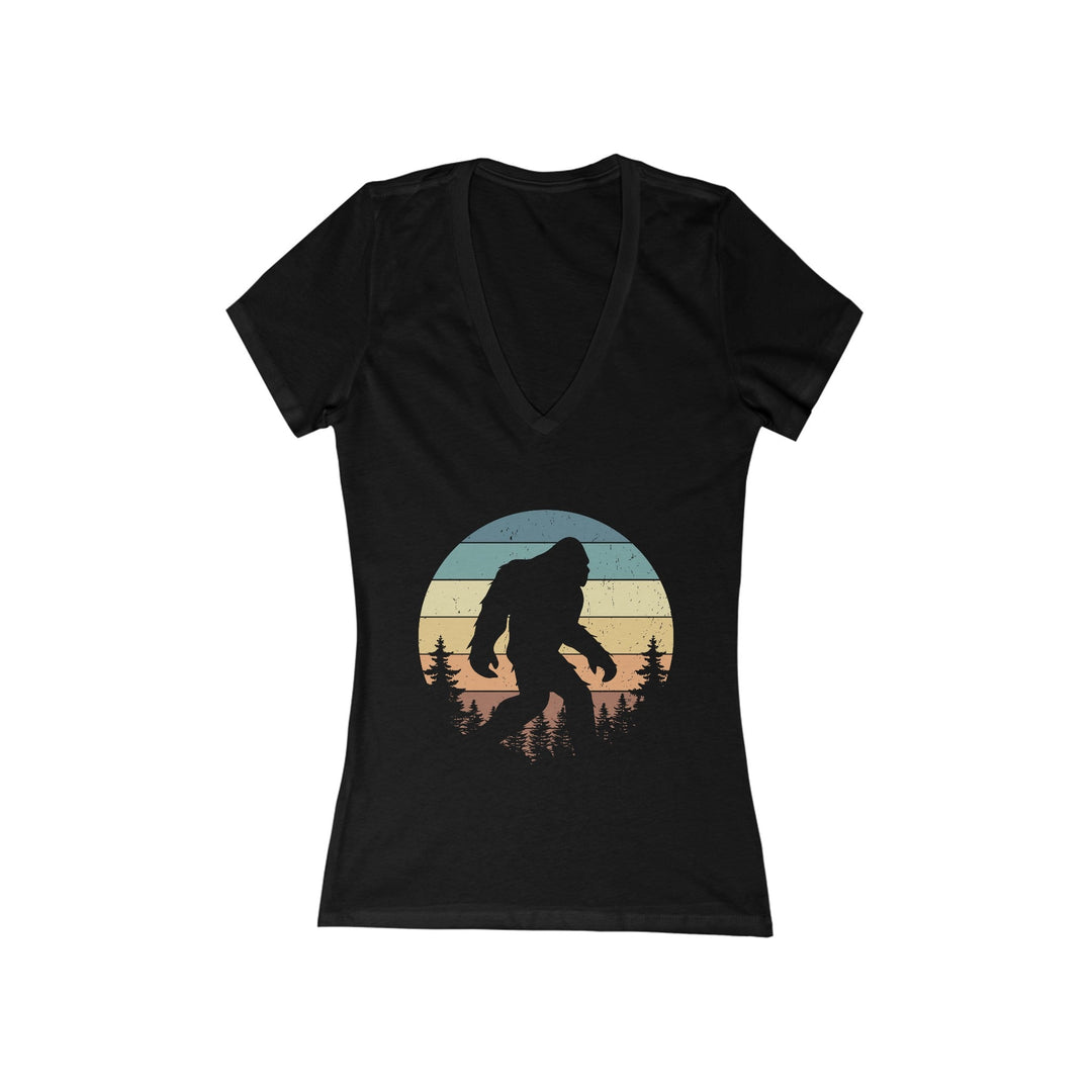 Women's Deep V-Neck T-Shirt - Yeti - My Nature Book Adventures