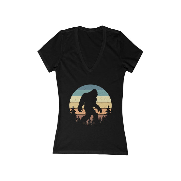 Women's Deep V-Neck T-Shirt - Yeti - My Nature Book Adventures