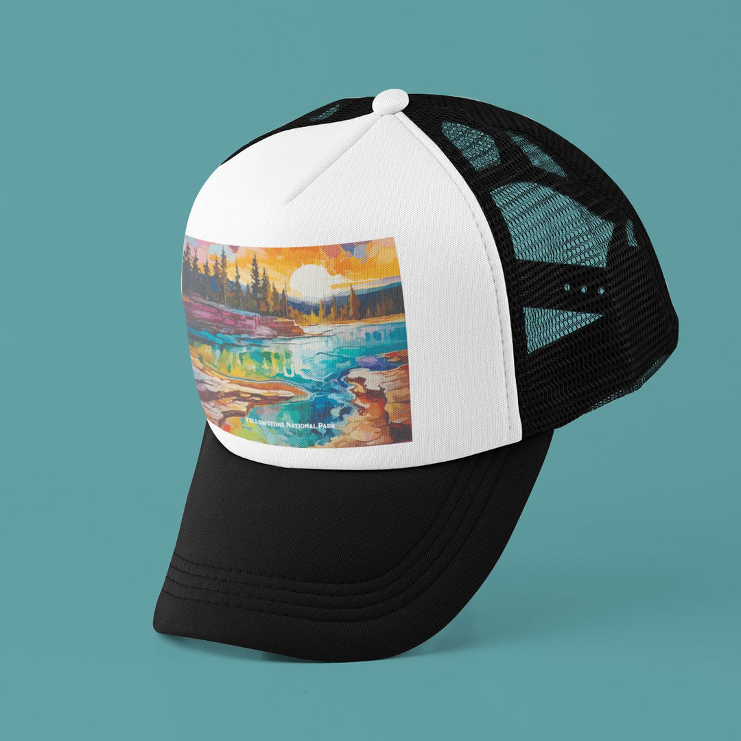 Yellowstone National Park - Pop Art - Trucker Hat - My Nature Book Adventures