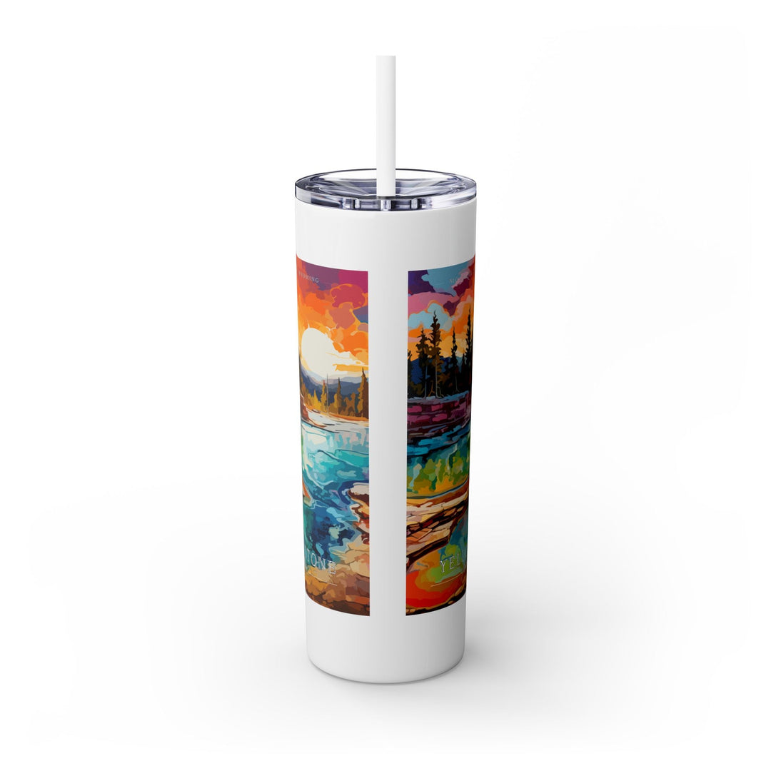 Yellowstone National Park Skinny Tumbler, 20oz - My Nature Book Adventures