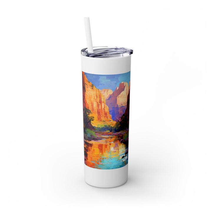 Zion National Park Skinny Tumbler, 20oz - My Nature Book Adventures