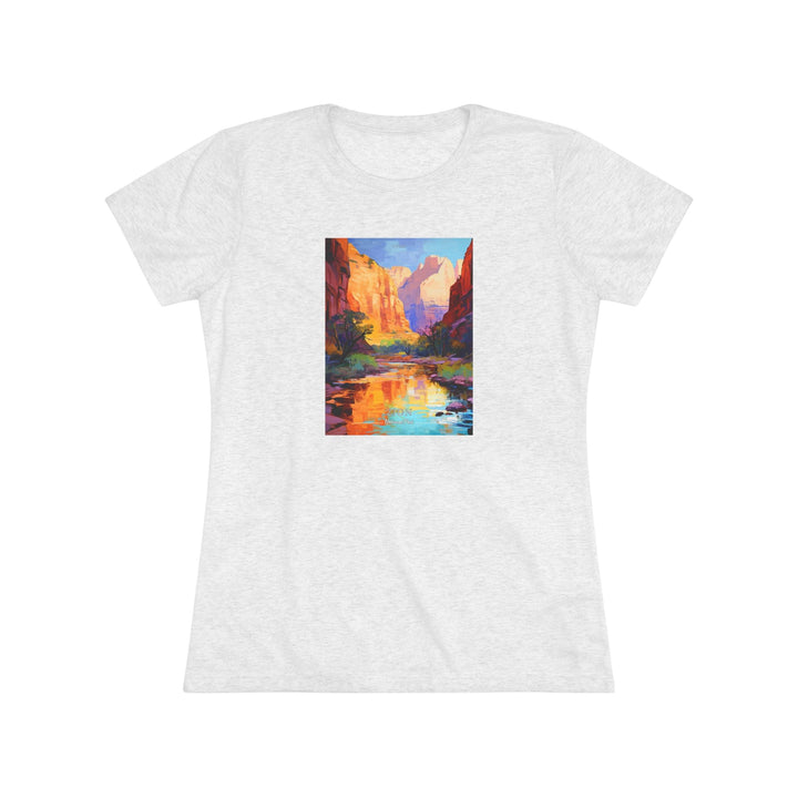 Zion National Park Women's Triblend Tee - My Nature Book Adventures