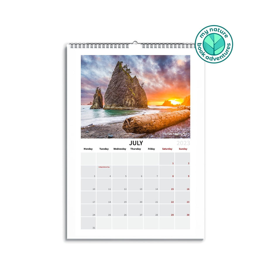2023 - National Parks Calendar - My Nature Book Adventures