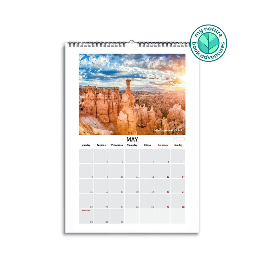 2023 - National Parks Calendar - My Nature Book Adventures