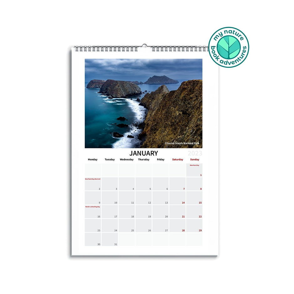 2023 - National Parks Calendar - My Nature Book Adventures