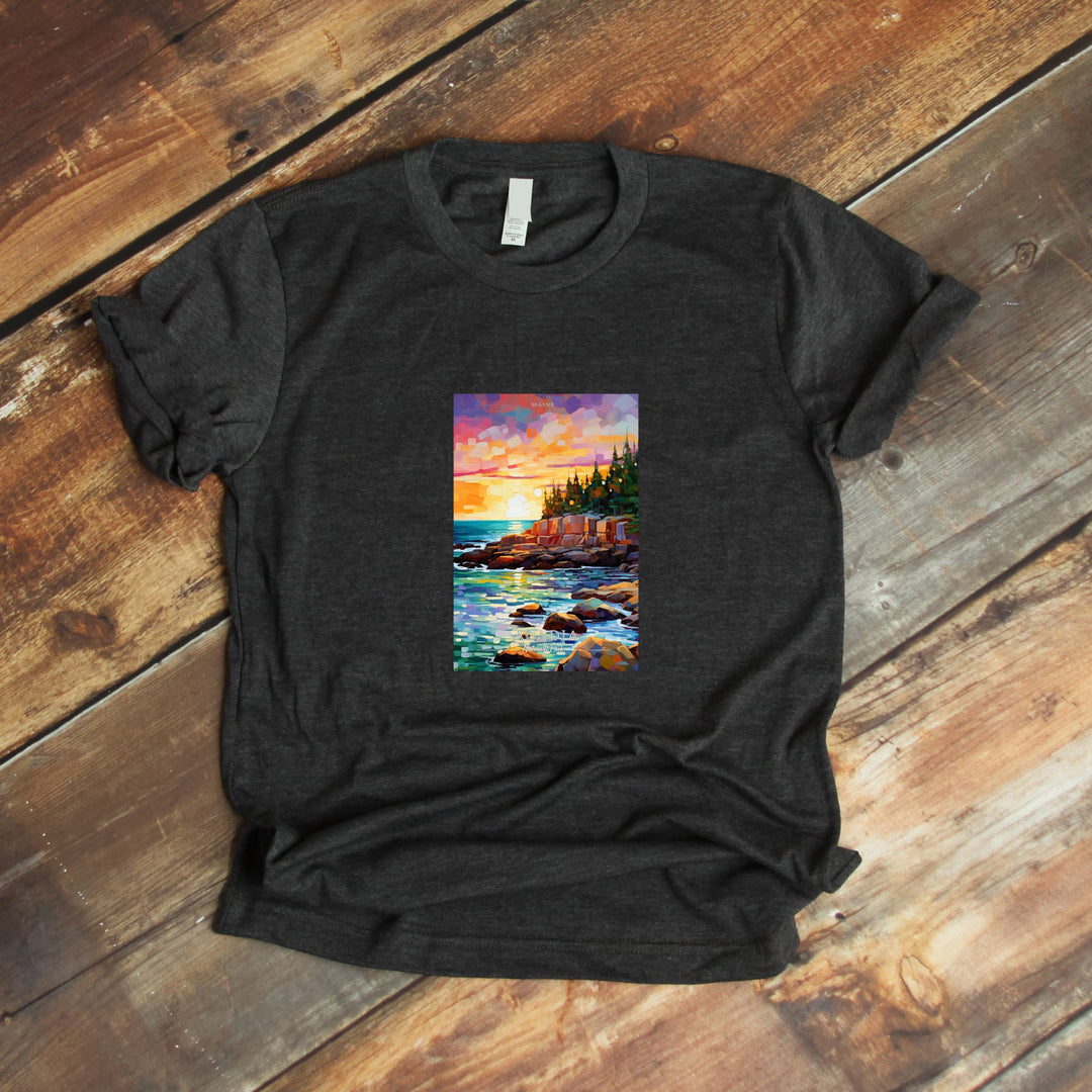 Acadia National Park Pop Art T-shirt - My Nature Book Adventures