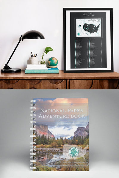 Adventure Challenge Bundle - National Parks Poster and National Parks Adventure Journal - My Nature Book Adventures