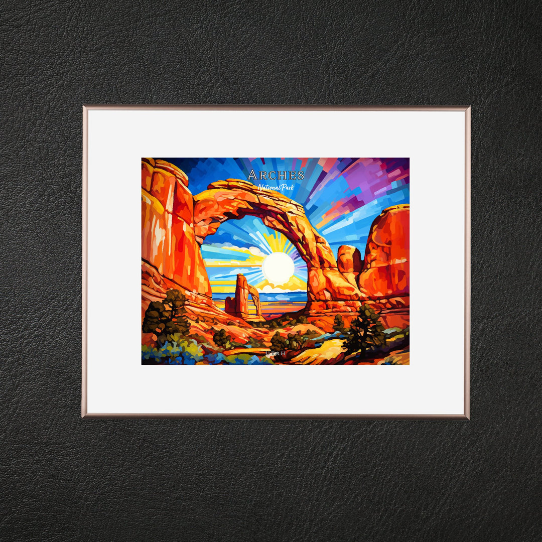 Arches National Park Commemorative Poster: A Pop Art Tribute - My Nature Book Adventures