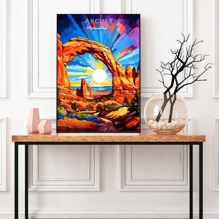 Arches National Park Commemorative Poster: A Pop Art Tribute - My Nature Book Adventures