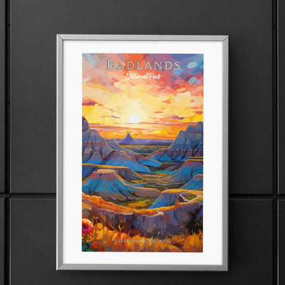 Badlands National Park Commemorative Poster: A Pop Art Tribute - My Nature Book Adventures