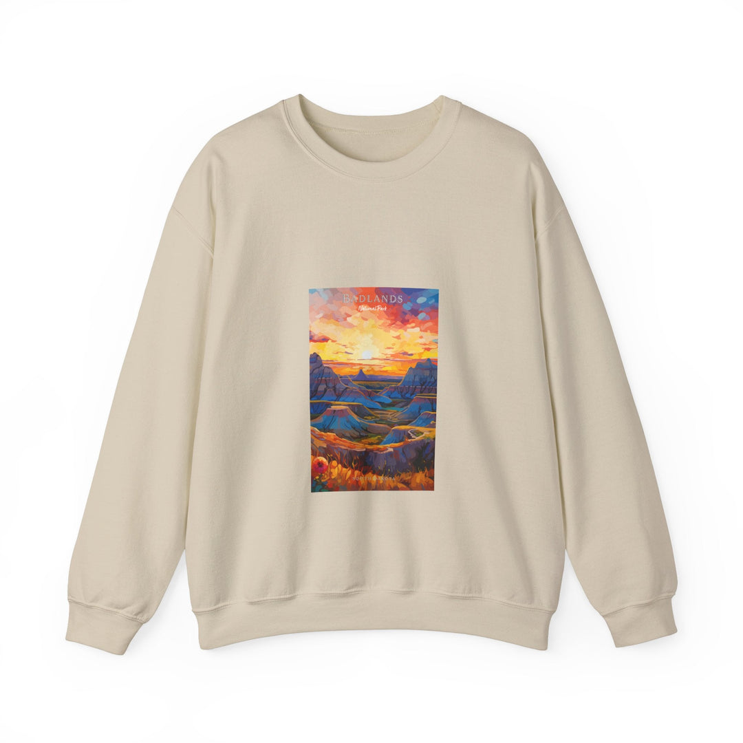Badlands National Park - Pop Art Inspired Crewneck Sweatshirt - My Nature Book Adventures