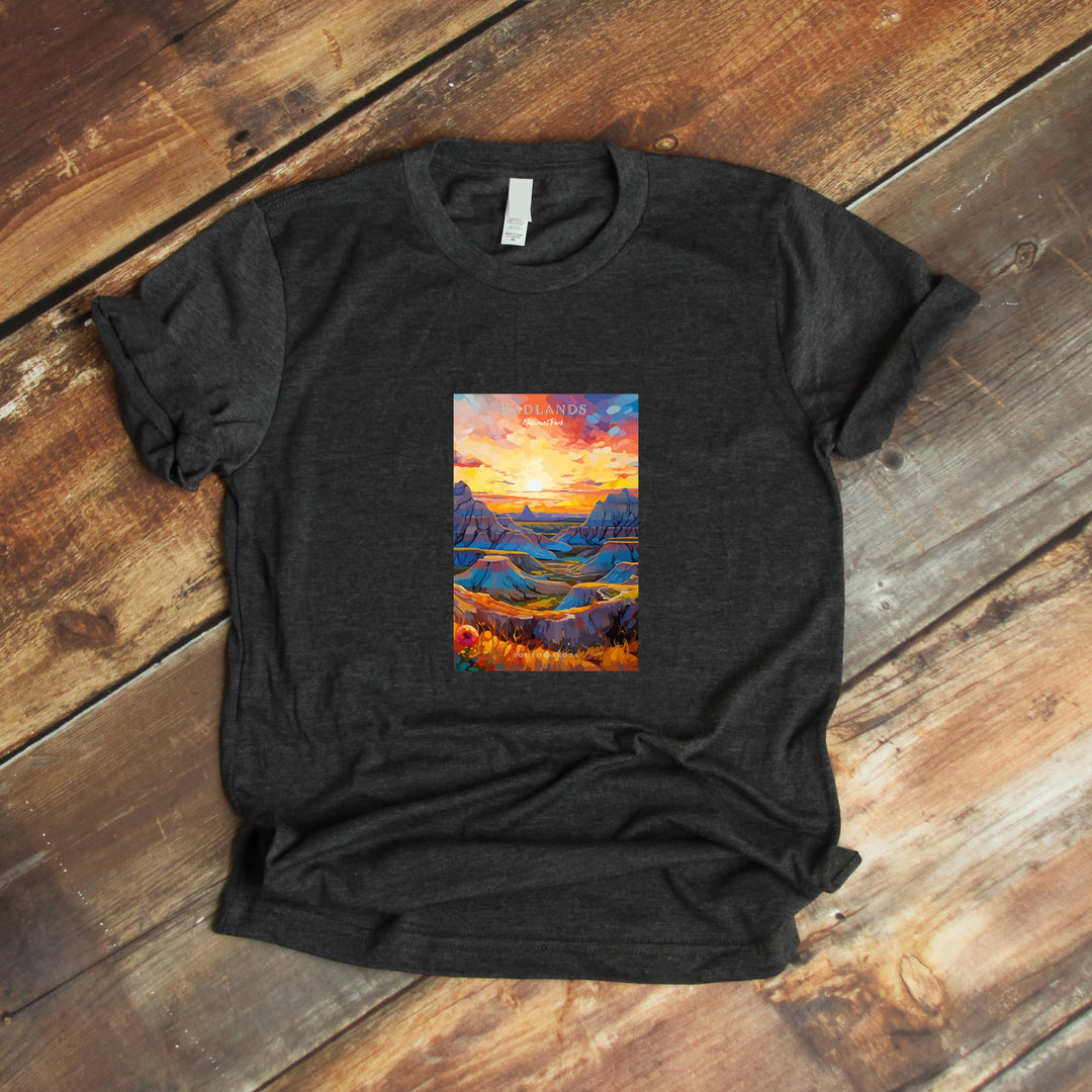 Badlands National Park Pop Art T-shirt - My Nature Book Adventures
