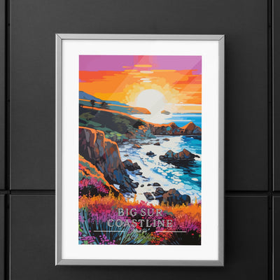 Big Sur Coastline - Must See Commemorative Poster: A Pop Art Tribute - My Nature Book Adventures