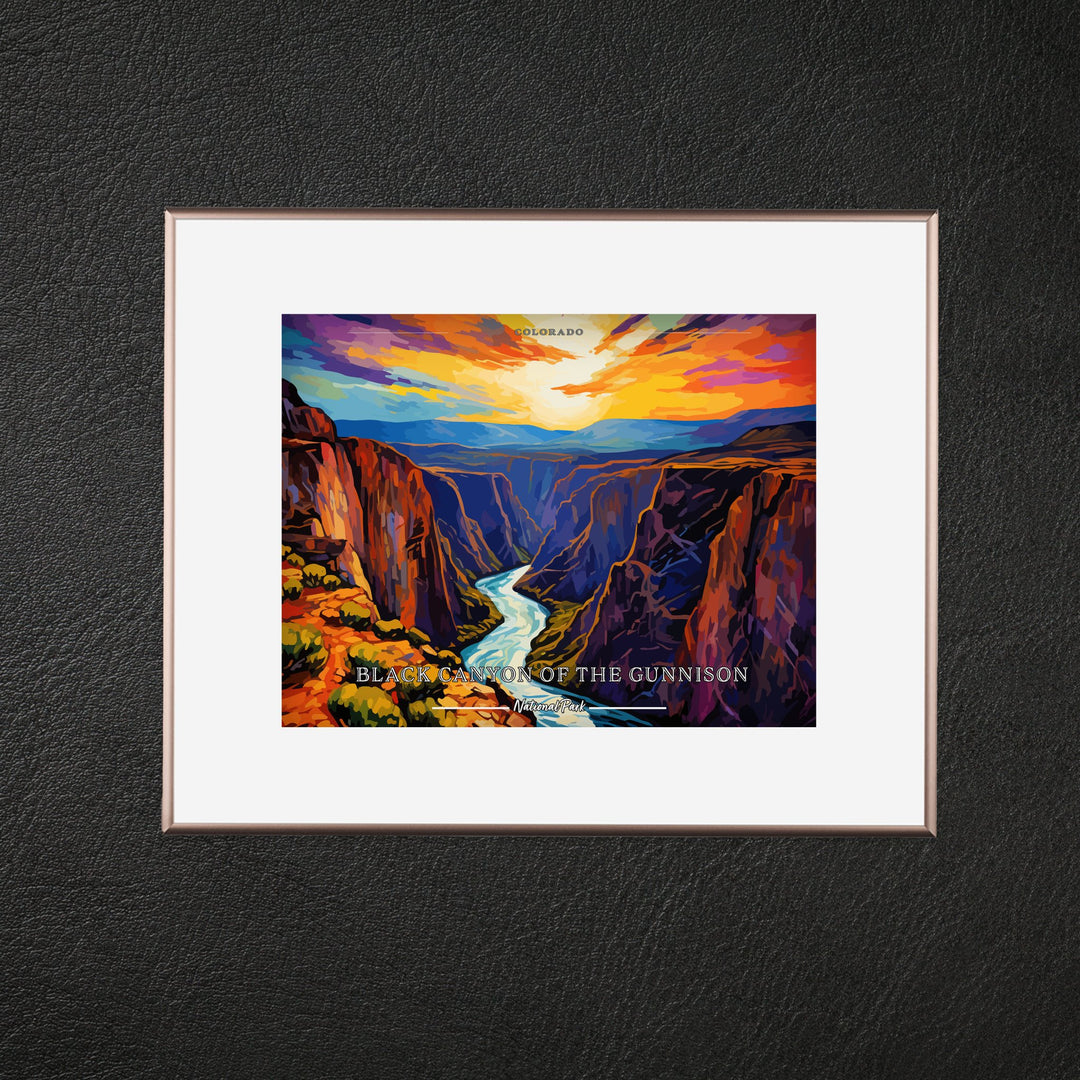 Black Canyon of the Gunnison National Park Commemorative Poster: A Pop Art Tribute - My Nature Book Adventures