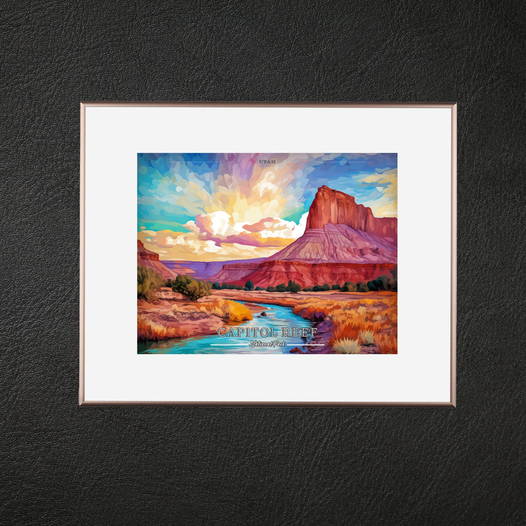 Capitol Reef National Park Commemorative Poster: A Pop Art Tribute - My Nature Book Adventures