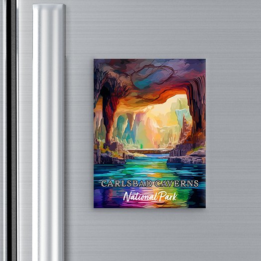 Carlsbad Caverns National Park Magnet - Pop Art-Inspired Classic Keepsake Collection - My Nature Book Adventures