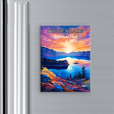 Crater Lake National Park Magnet - Pop Art-Inspired Classic Keepsake Collection - My Nature Book Adventures