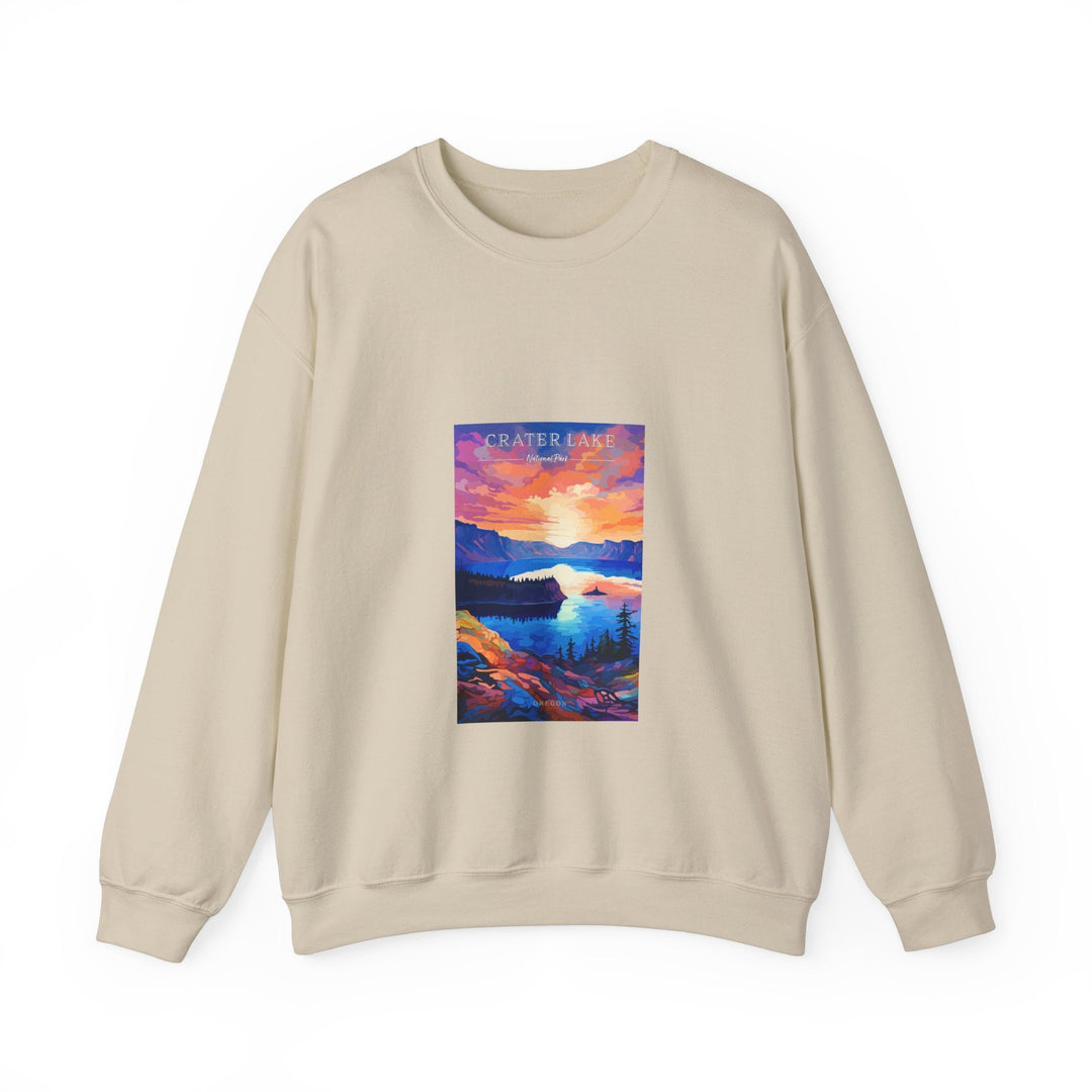 Crater Lake National Park - Pop Art Inspired Crewneck Sweatshirt - My Nature Book Adventures