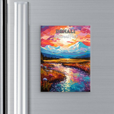 Denali National Park Magnet - Pop Art-Inspired Classic Keepsake Collection - My Nature Book Adventures