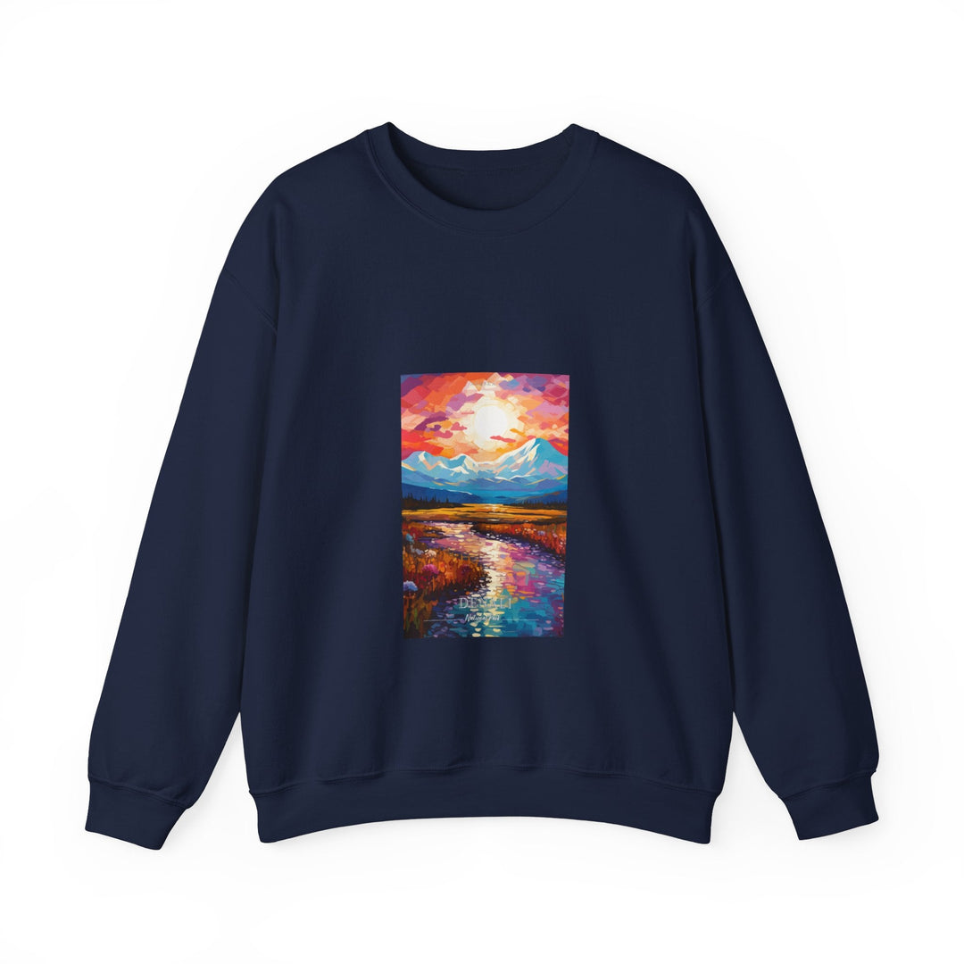 Denali National Park - Pop Art Inspired Crewneck Sweatshirt - My Nature Book Adventures