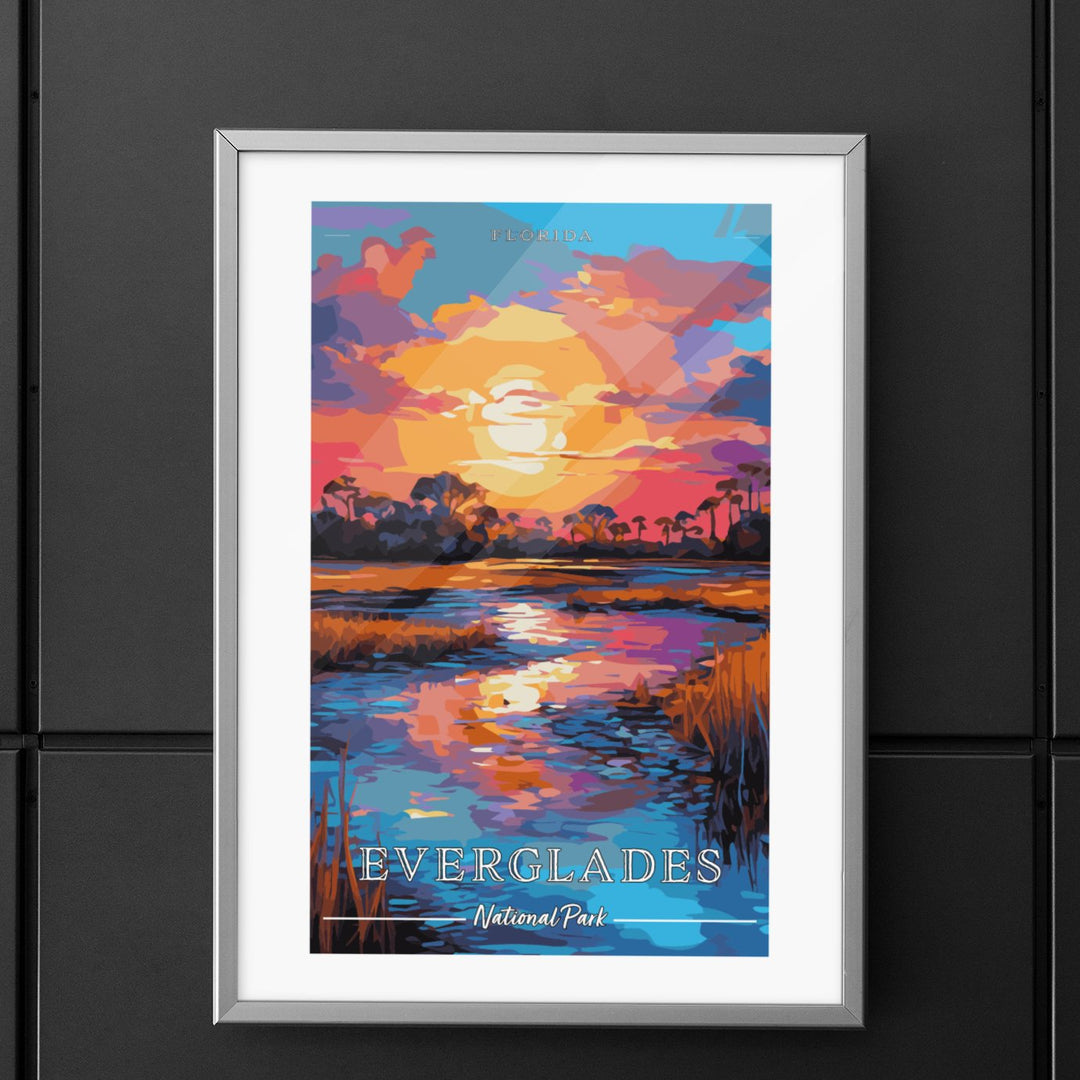 Everglades National Park Commemorative Poster: A Pop Art Tribute - My Nature Book Adventures