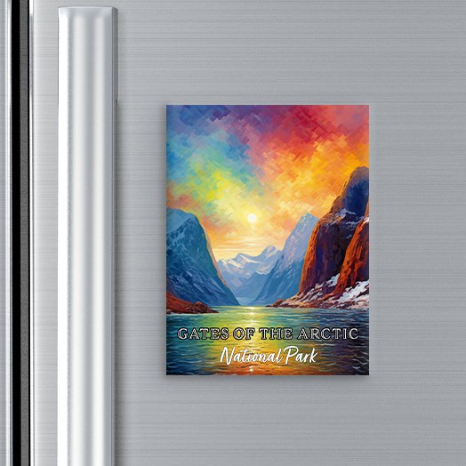 Gates of the Arctic National Park Magnet - Pop Art-Inspired Classic Keepsake Collection - My Nature Book Adventures