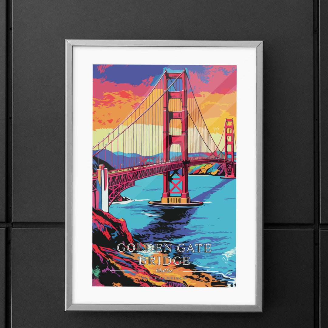 Golden Gate Bridge - Must See Commemorative Poster: A Pop Art Tribute - My Nature Book Adventures
