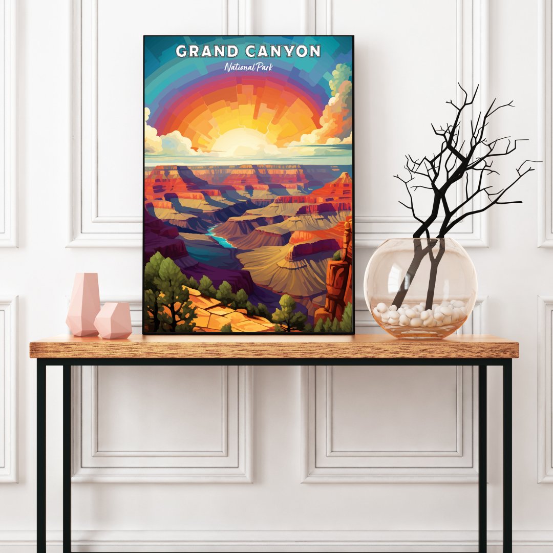 Grand Canyon National Park Commemorative Poster: A Pop Art Tribute - My Nature Book Adventures