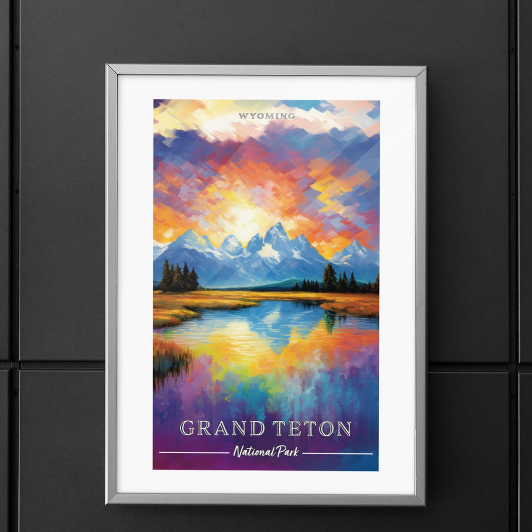 Grand Teton National Park Commemorative Poster: A Pop Art Tribute - My Nature Book Adventures