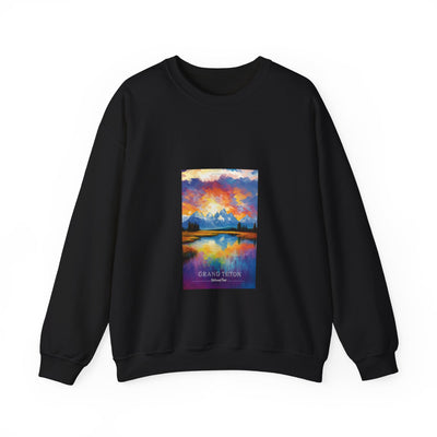 Grand Teton National Park - Pop Art Inspired Crewneck Sweatshirt - My Nature Book Adventures
