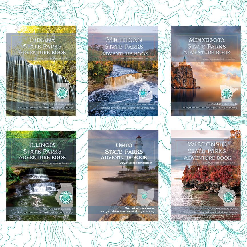 Great Lakes USA Adventure Combo - Ohio + Minnesota + Michigan + Wisconsin + Indiana + Illinois Adventure Books - My Nature Book Adventures
