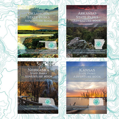Great Plains Combo - Oklahoma + Kansas + Arkansas + Nebraska State Parks Adventure Books - My Nature Book Adventures