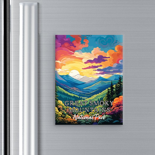 Great Smoky Mountains National Park Magnet - Pop Art-Inspired Classic Keepsake Collection - My Nature Book Adventures