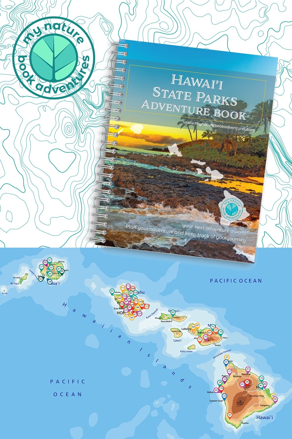 Hawaii State Parks - DIGITAL DOWNLOAD - Adventure Planning Journal - My Nature Book Adventures