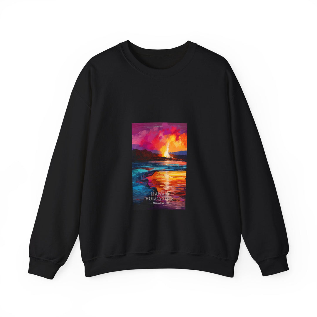 Hawaii Volcanoes National Park - Pop Art Inspired Crewneck Sweatshirt - My Nature Book Adventures