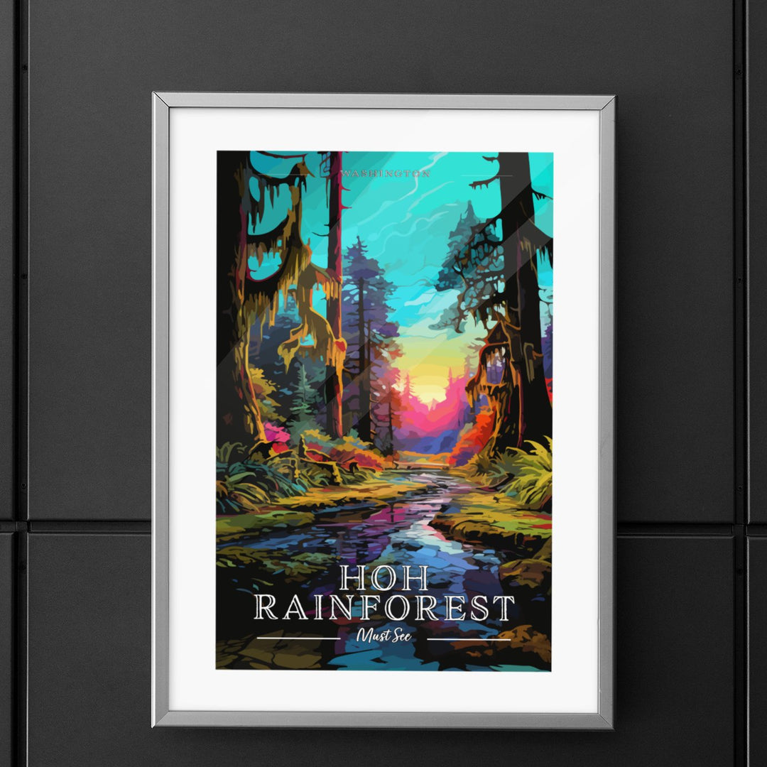 Hoh Rainforest - Must See Commemorative Poster: A Pop Art Tribute - My Nature Book Adventures