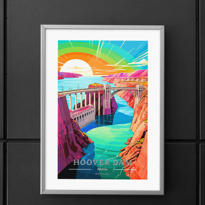 Hoover Dam - Must See Commemorative Poster: A Pop Art Tribute - My Nature Book Adventures