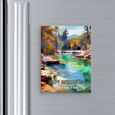 Hot Springs National Park Magnet - Pop Art-Inspired Classic Keepsake Collection - My Nature Book Adventures